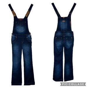 Girls Jumpsuit Overalls Size M/L Bootcut Kenzo Jeans‎ Gold